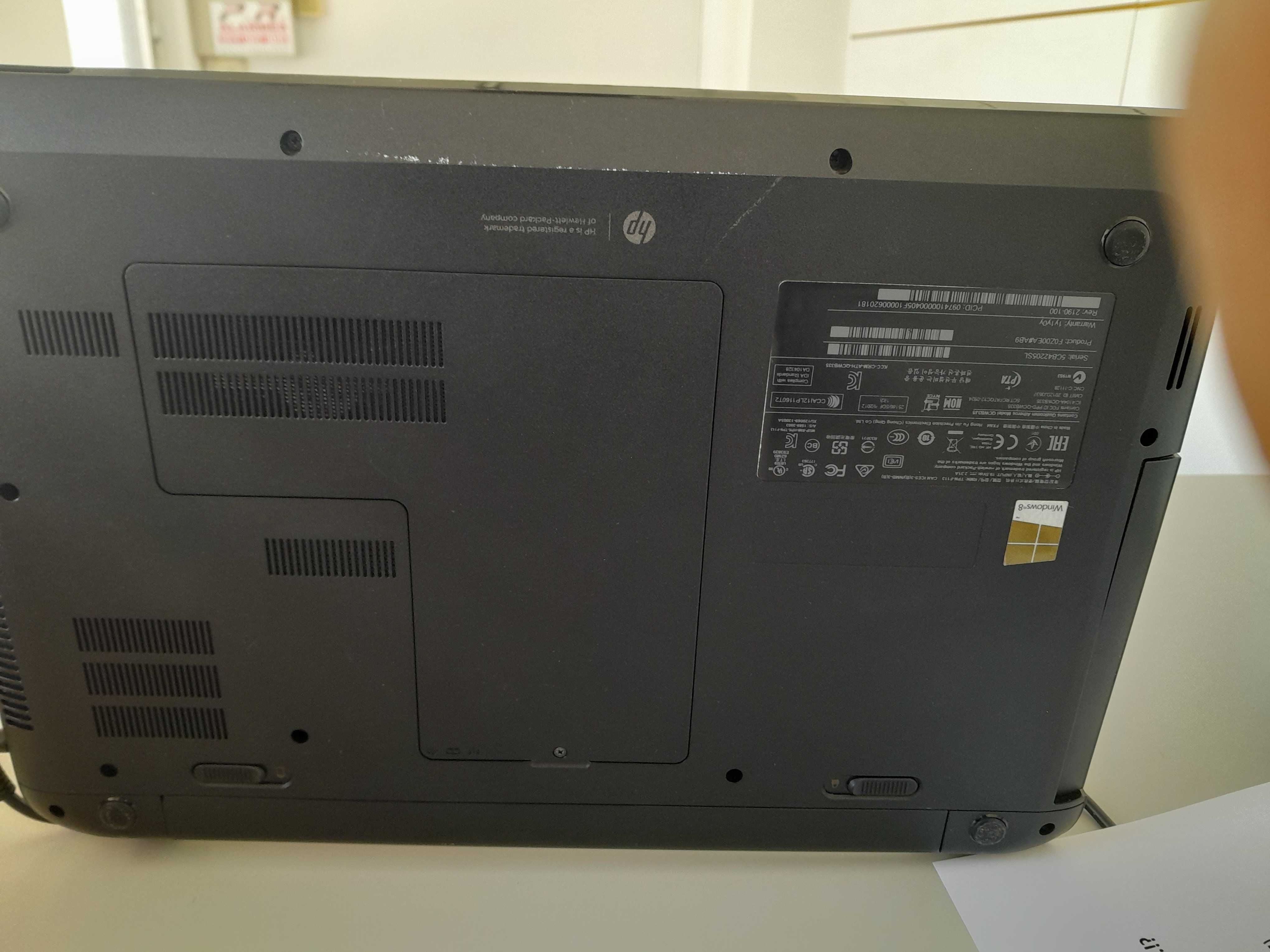 Computador HP a funcionar em Pleno