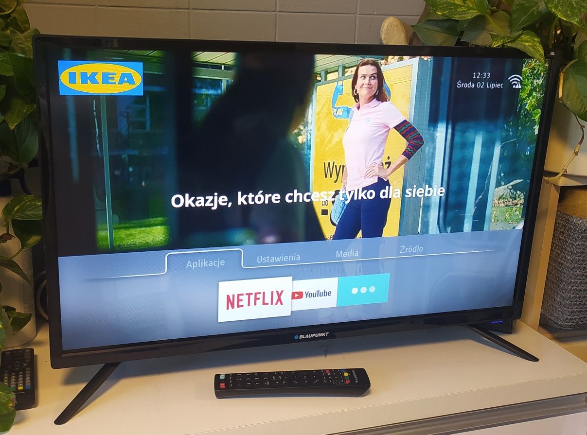 Telewizor 32" LED Smart Blaupunkt DVB-T 2 HEVC Wi-Fi.