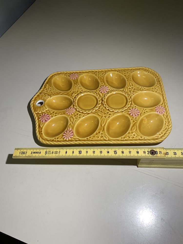 Travessa cêramica para ovos recheados vintage