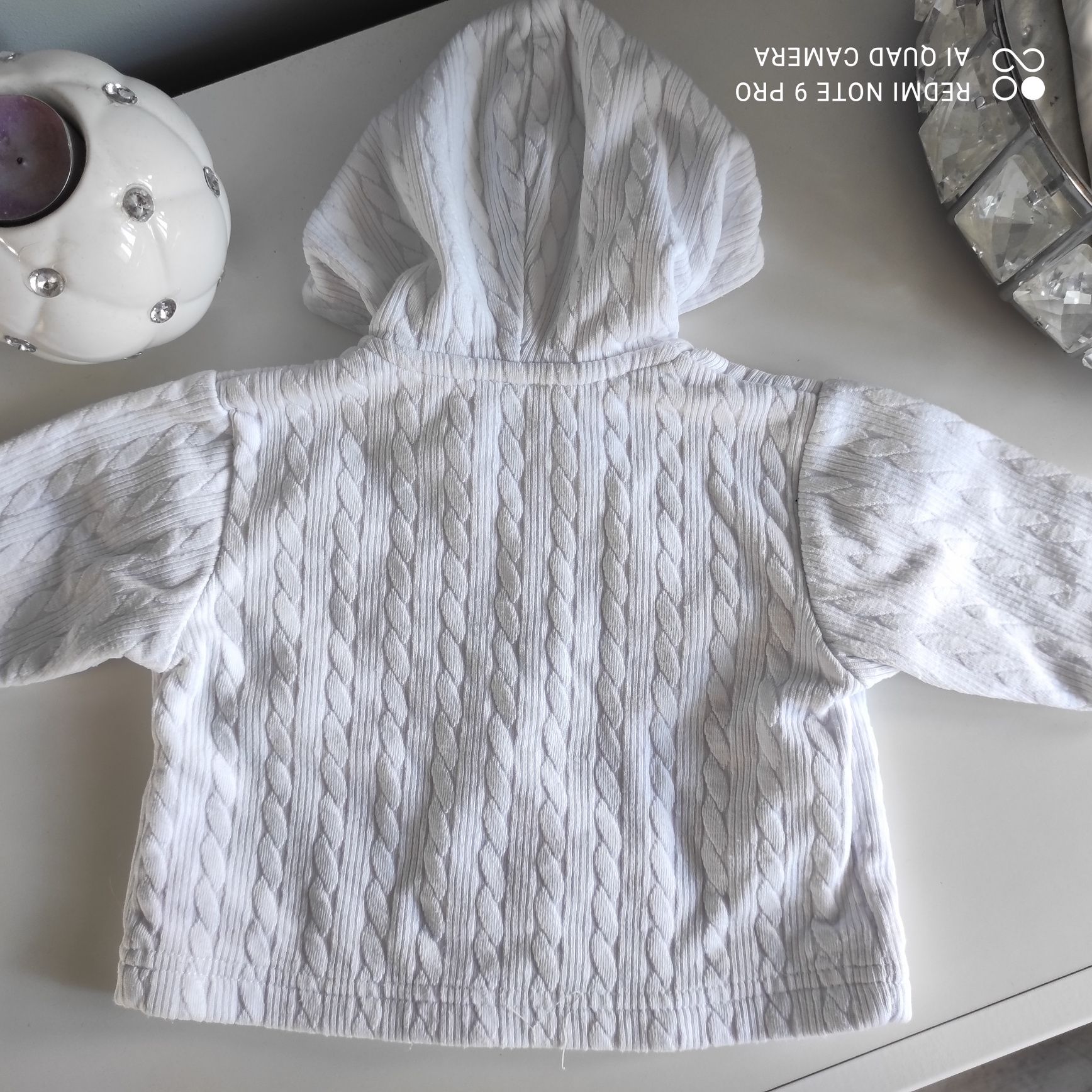 Biała bluza niemowlęca 62