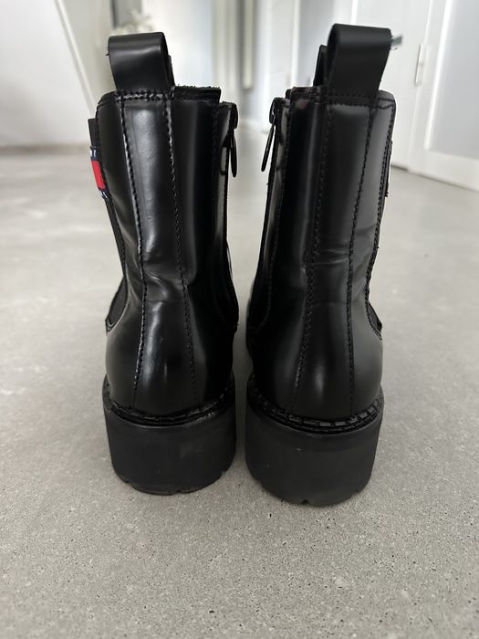 Tommy Hilfiger botki sztyblety skórzane za kostkę damskie 41