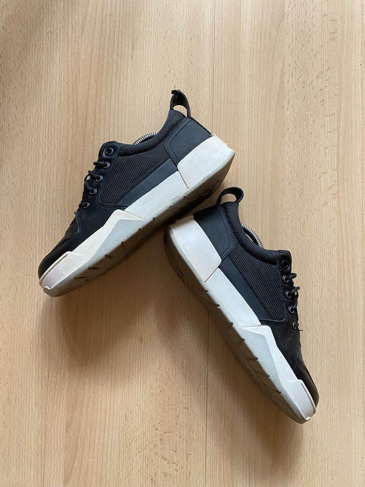 Czarne skórzane buty G-Star raw, sneakersy, półbuty