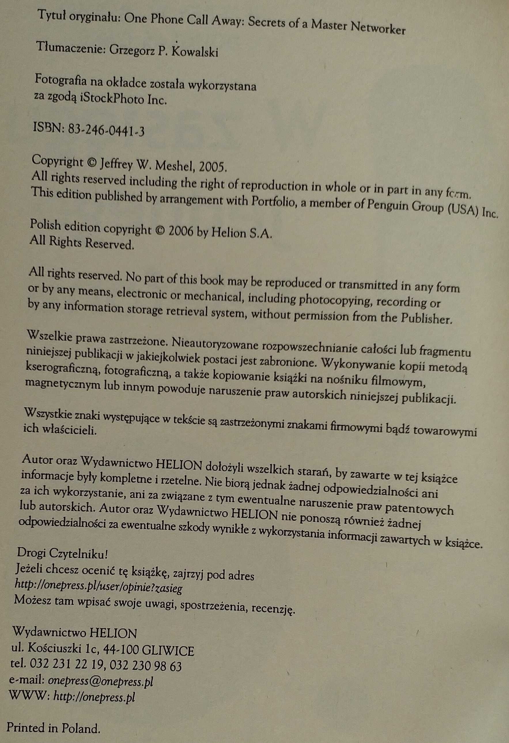 W zasięgu jednego telefonu. Tajemnice mistrza kontaktów.