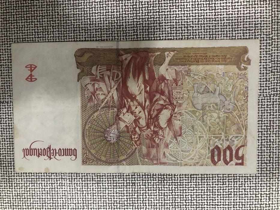 4 Notas de 500 escudos