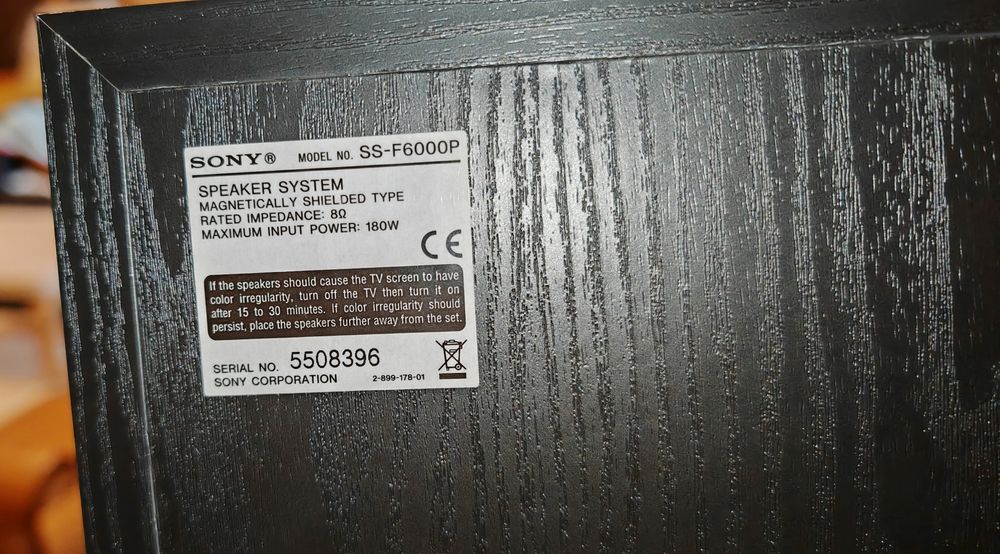 Colunas SONY SS-F6000 4 vias