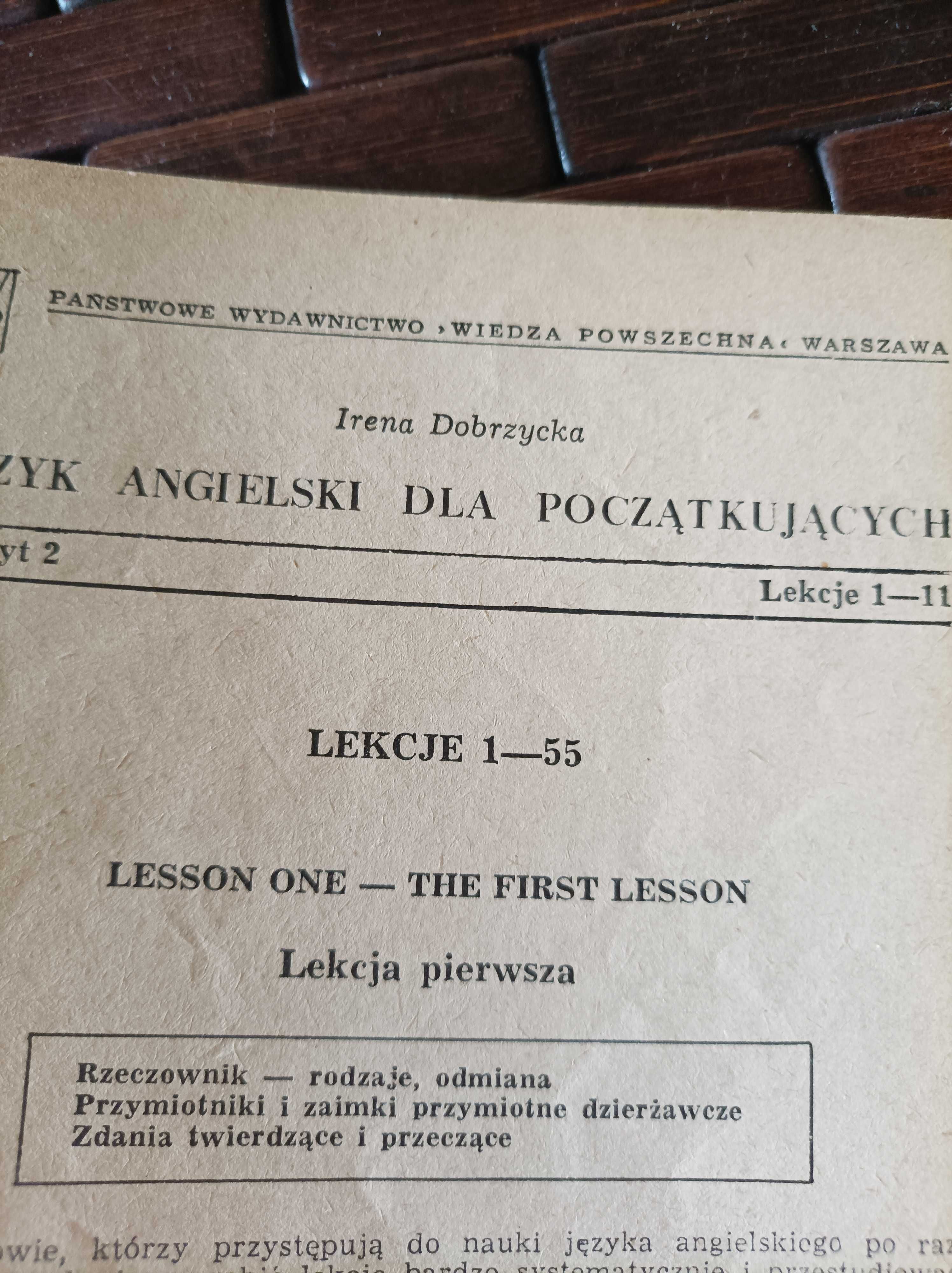 Unikat Dobrzycka język angielski dla początkujących kolekcjonerskie wy