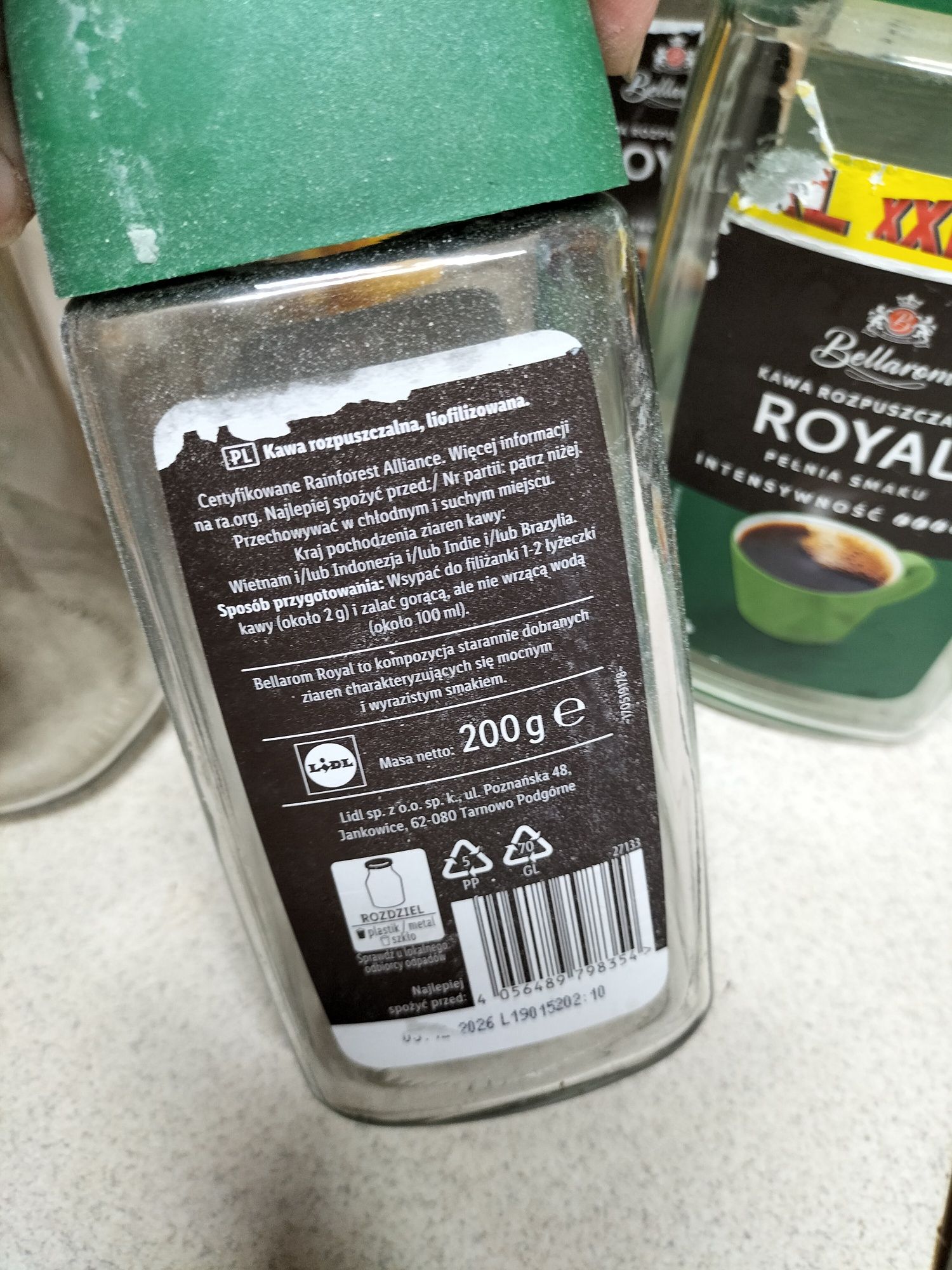 Słoiki po kawie decoupage