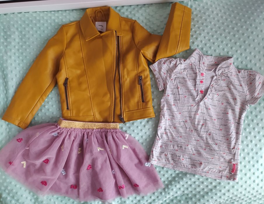 Zestaw ubranek dla dziewczynki 110/116 ( 3 szt Sinsay/ cocodrilo)
