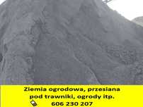 Ziemia trawnikowa ogrodowa pod trawę ogrody zieleń przesiana transport