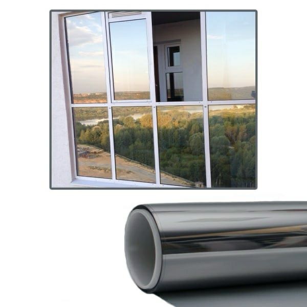 Дзеркальна багаторазова сонцезахисна плівка для вікон  балконів