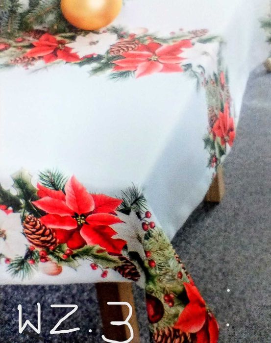 Obrus świąteczny Boże Narodzenie choinki 140x200 3 wzory