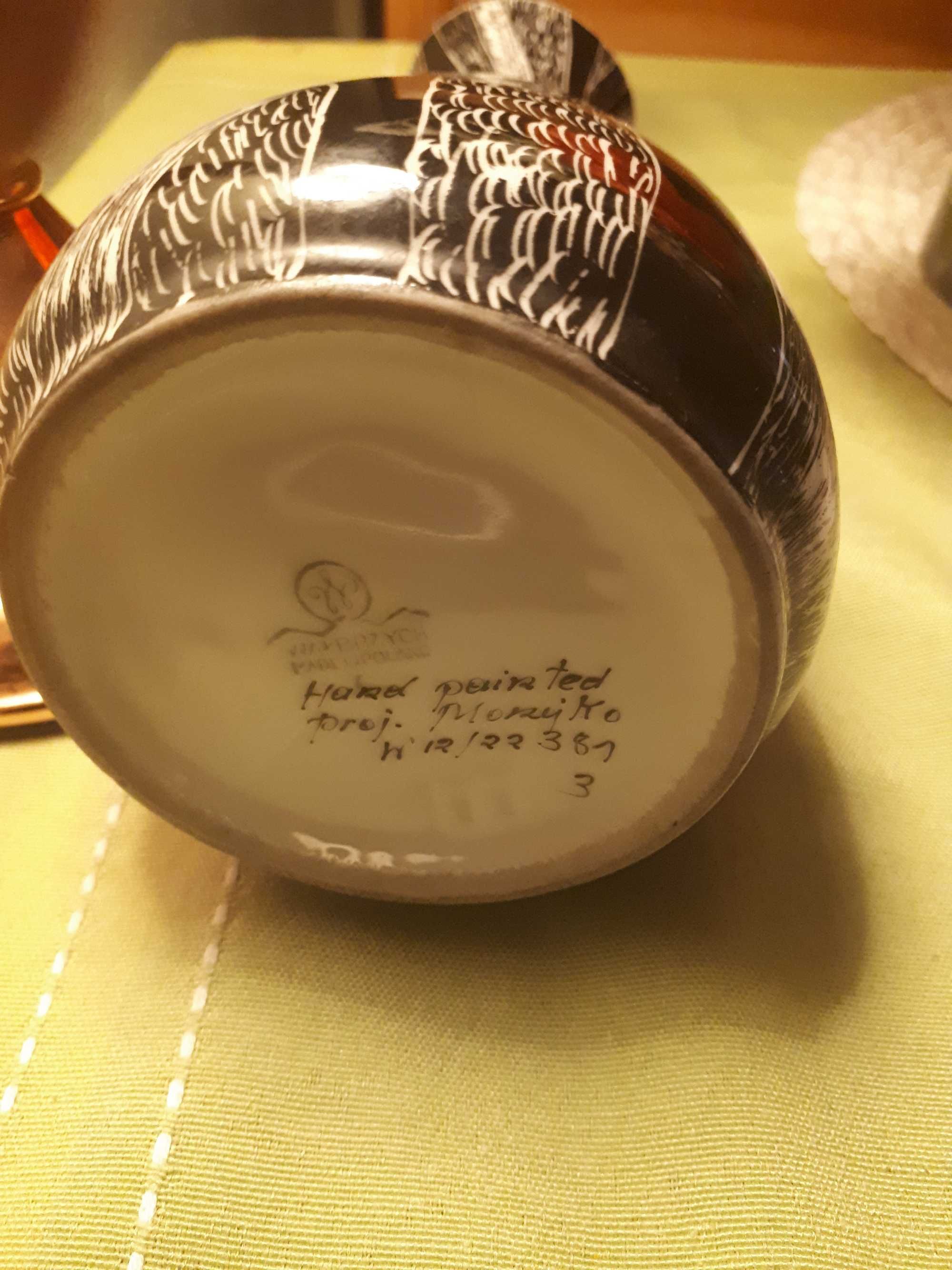 Unikatowy wazon porcelanowy kolekcjonerski "Świt" Morzejko, Wałbrzych.