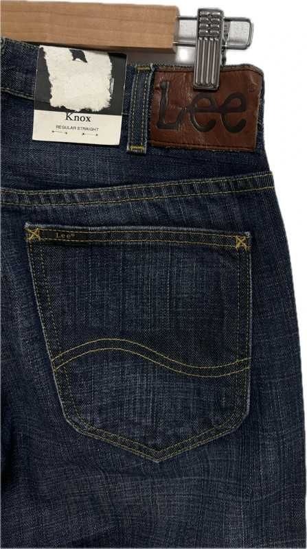 Lee Knox W29 L32 – jeansy męskie, straight, granat, 100% bawełna