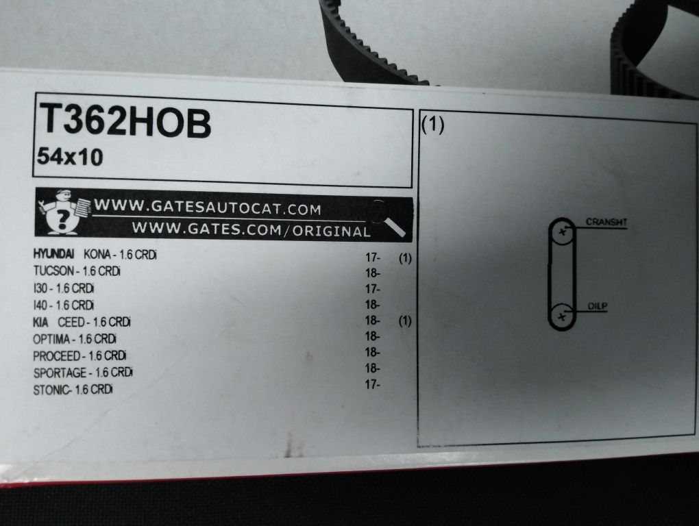 Ремень маслонасоса KIA/Hyundai T362HOB