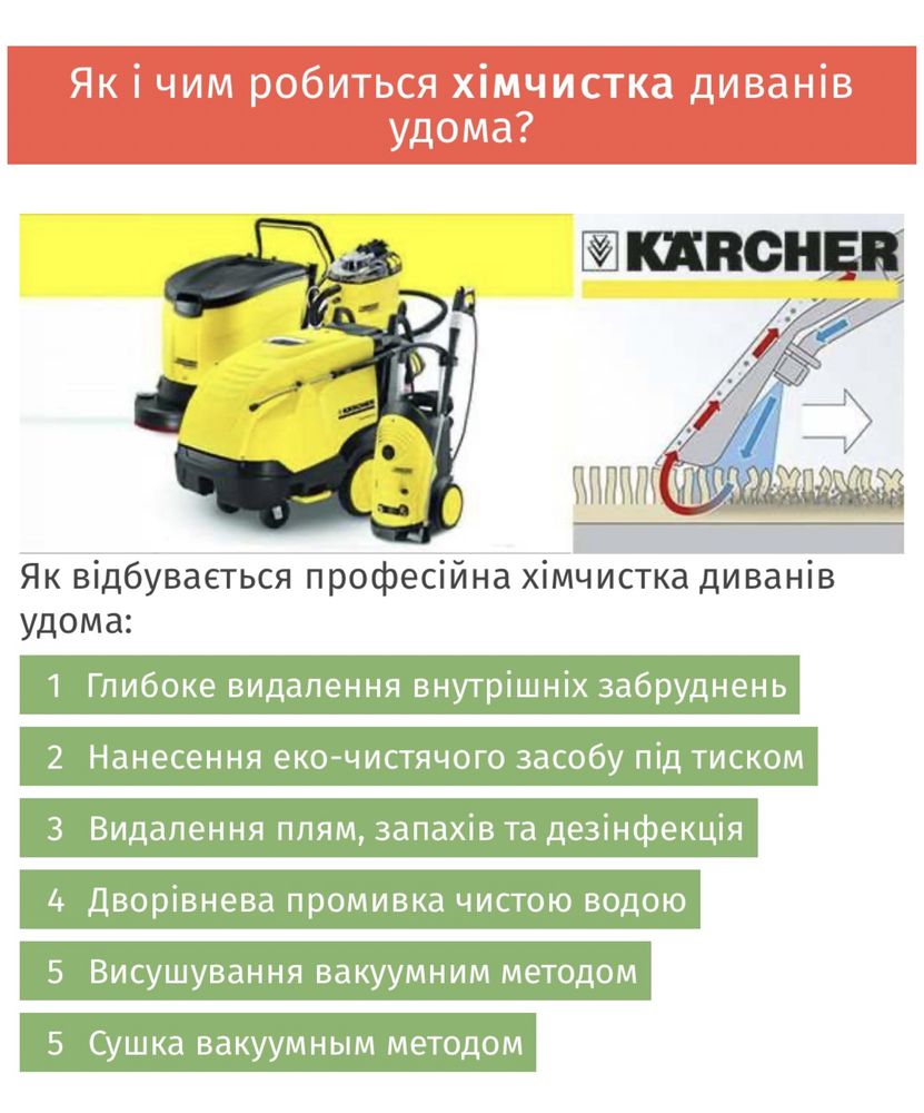 Чистка хімчистка мʼяких меблів дивана матраца м. Біла Церква та район