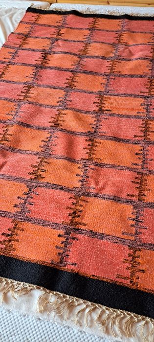 Wełniany kilim z lat 60 - tych XX wieku