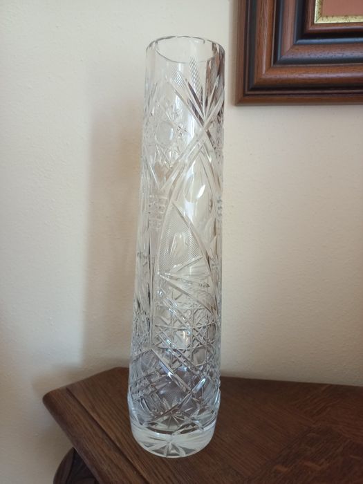Elegancki kryształowy wazon - 29 cm