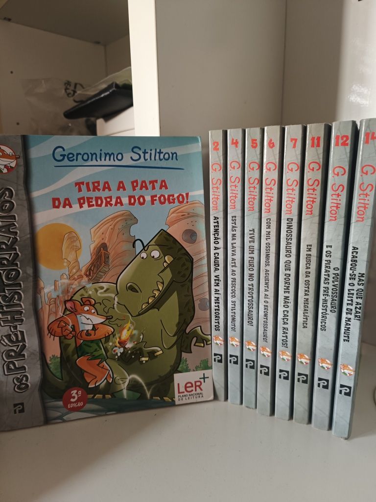 9 livros coleção "Gerônimo Stilton: Pré-Historratos"