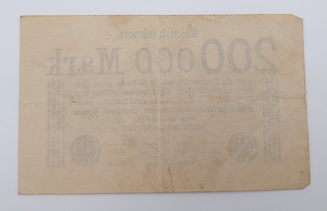 Stary Banknot kolekcjonerski Niemcy 200000 marek 1923