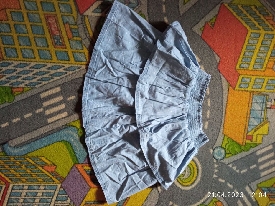 Spódniczka jeans z falbanami rozmiar 140