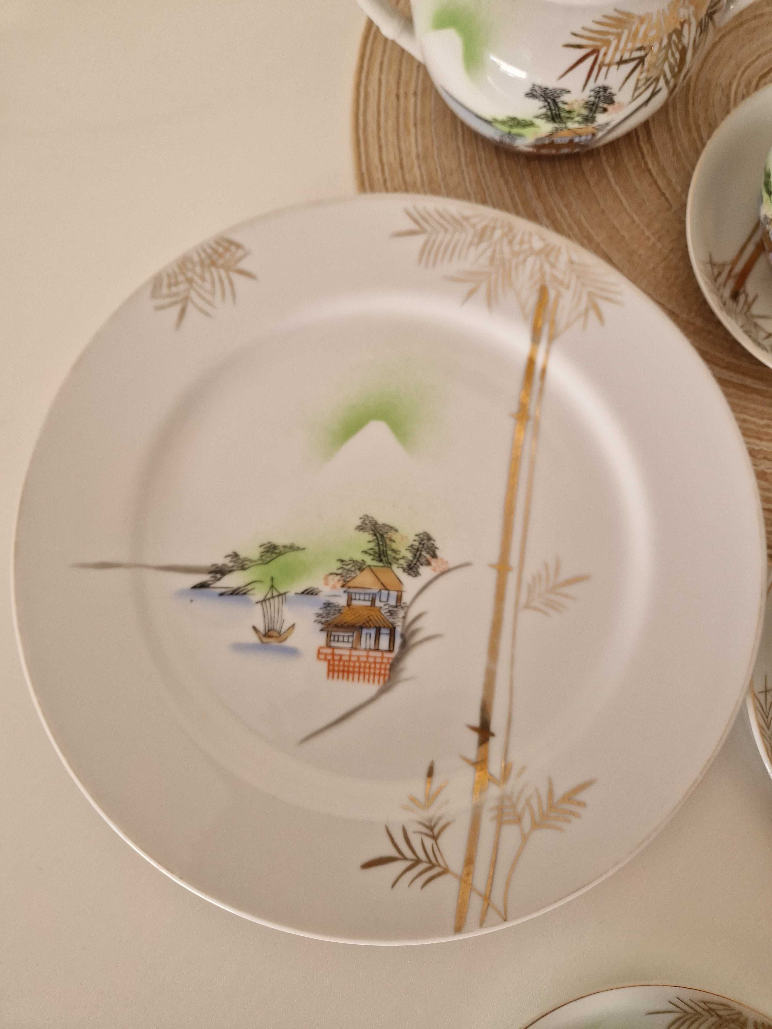 Conjunto de loiça porcelana japonesa kutani verdadeira