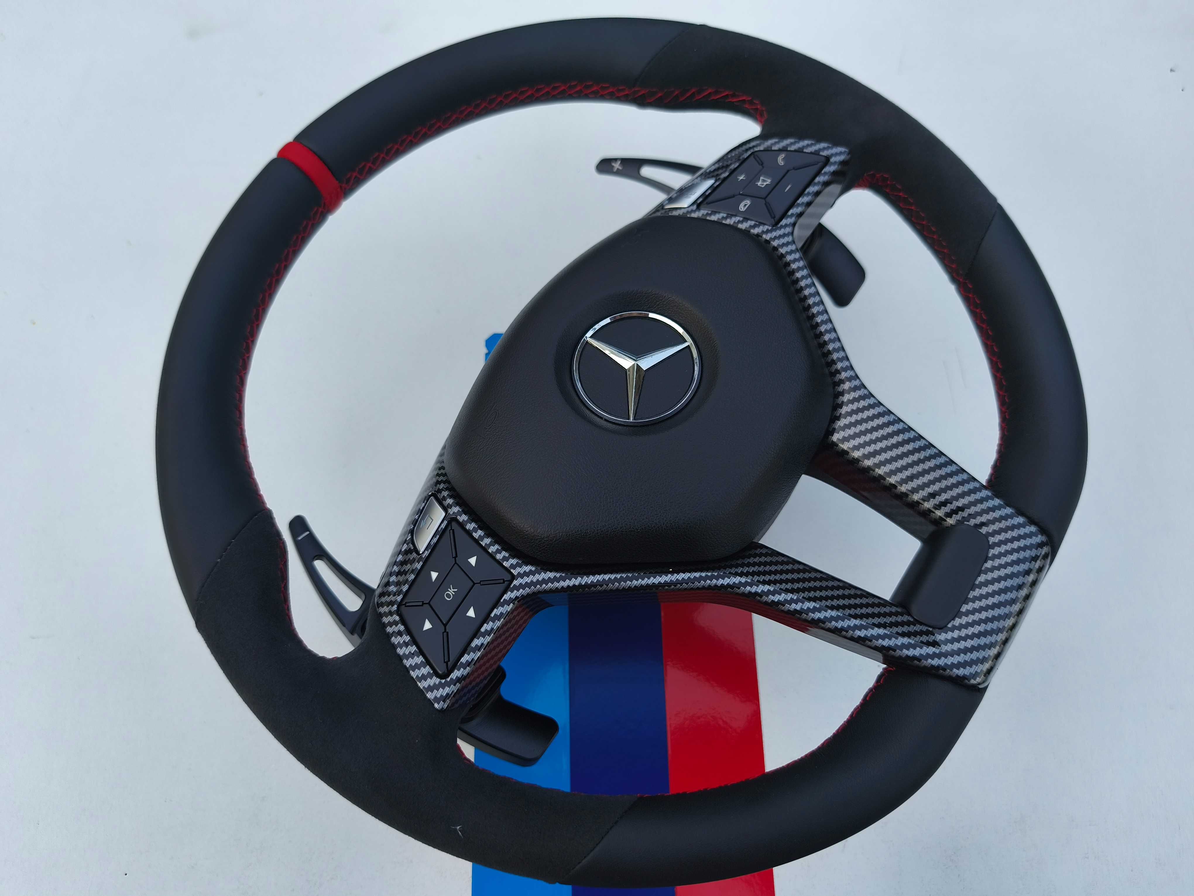 Volante "NOVO" MERCEDES completo com airbag e patilhas aceito retoma