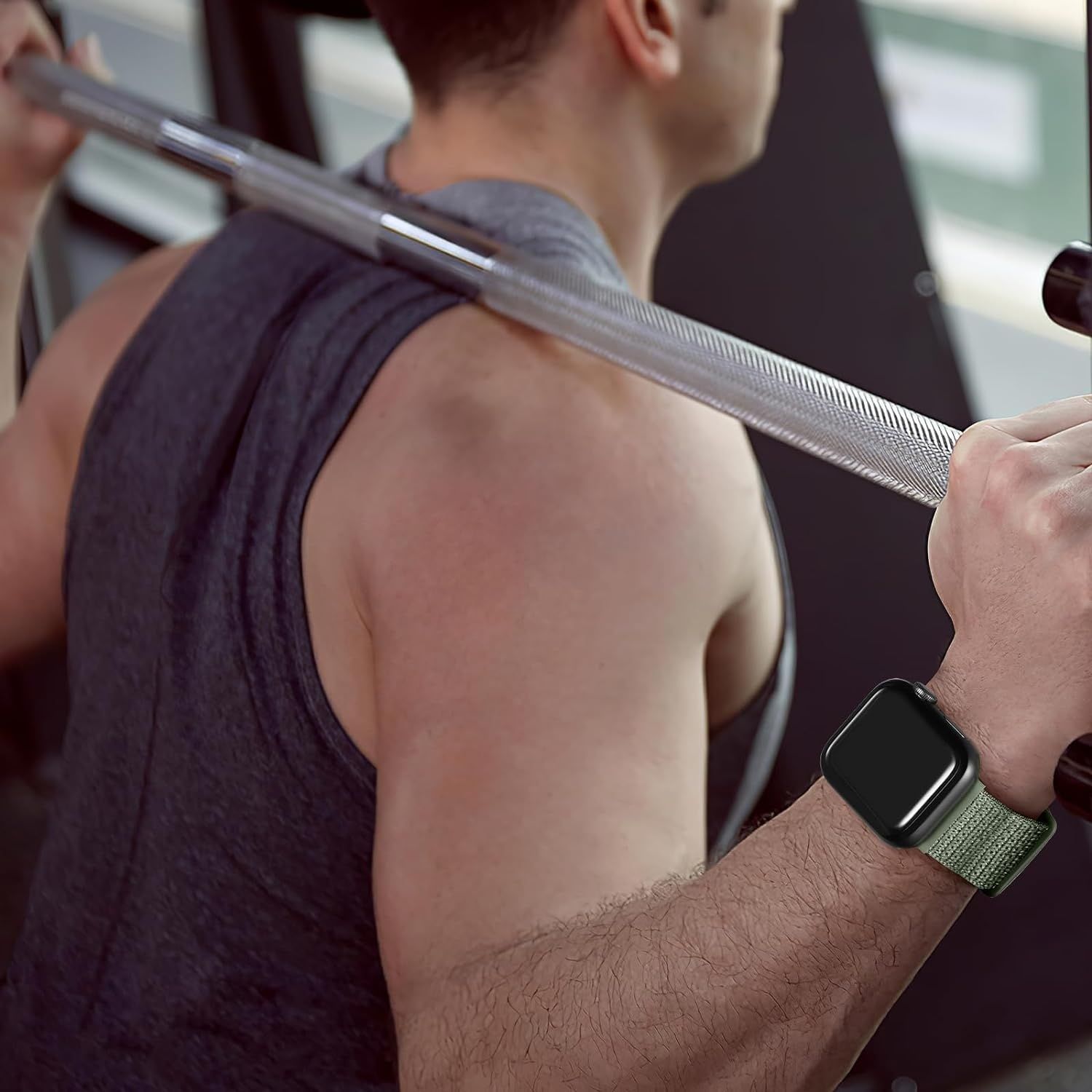 Maledan Nylonowy pasek kompatybilny z Apple Watch 38 40 41 mm zieleń