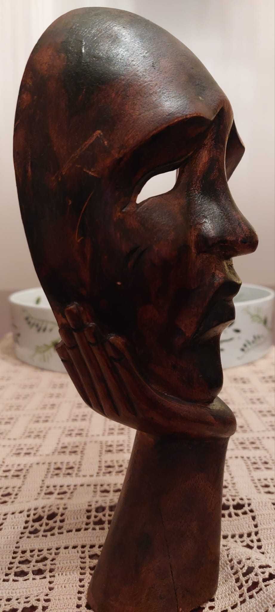 ARTESANATO: Máscara de Madeira [25cm]