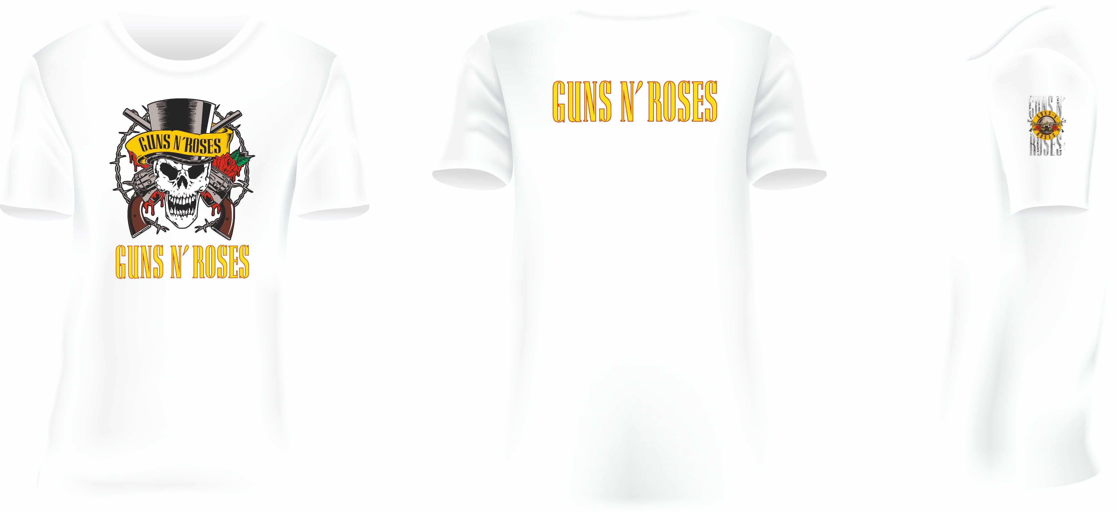 T-shits Brancas GUNS N ROSES