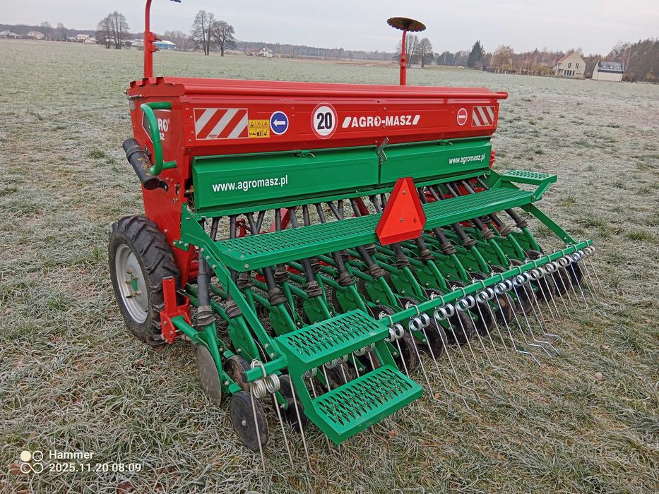 Siewnik zbożowy agro-masz sr300 redlice talerzowe 3m 2016r poznaniak