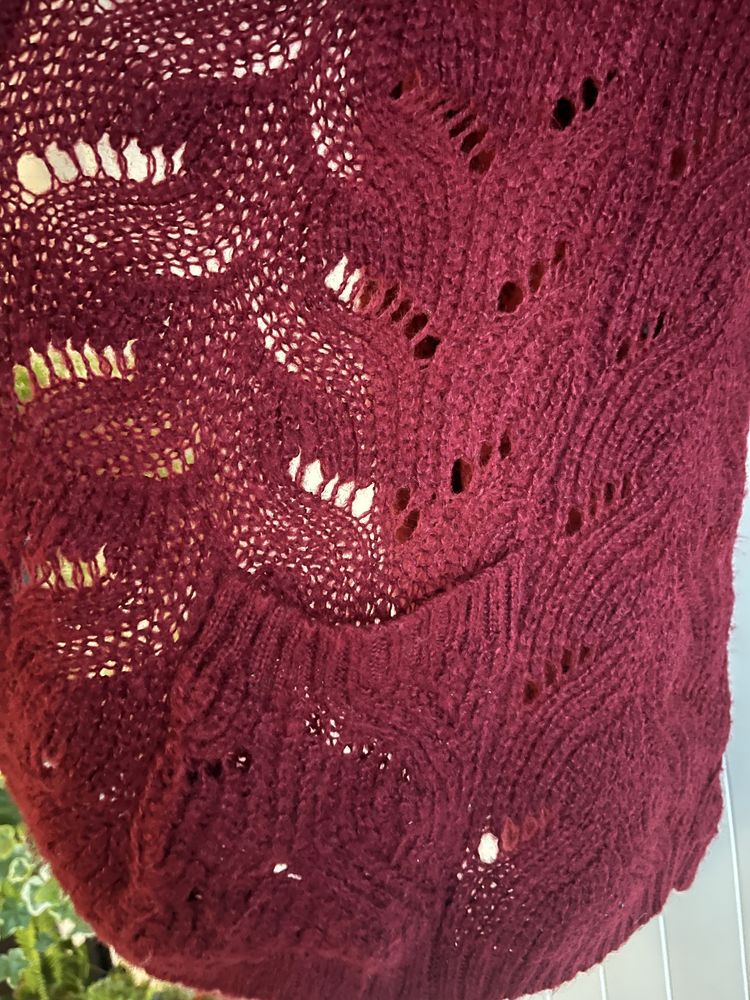 Kardigan dlugi sweter bez zapiecia