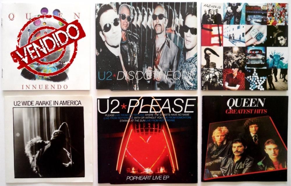 CD'S U2, Queen, Radiohead, Simple Minds (individualmente ou o lote)