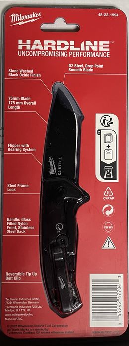 Nóż składany gładki Milwaukee Hardline 75 mm