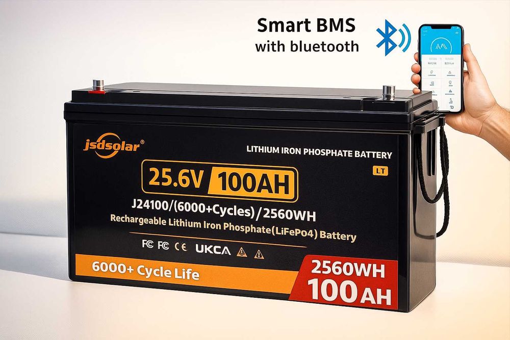 Акумулятор Smat BMS JSDsolar LiFePo4 25,6v 100ah 2560wh