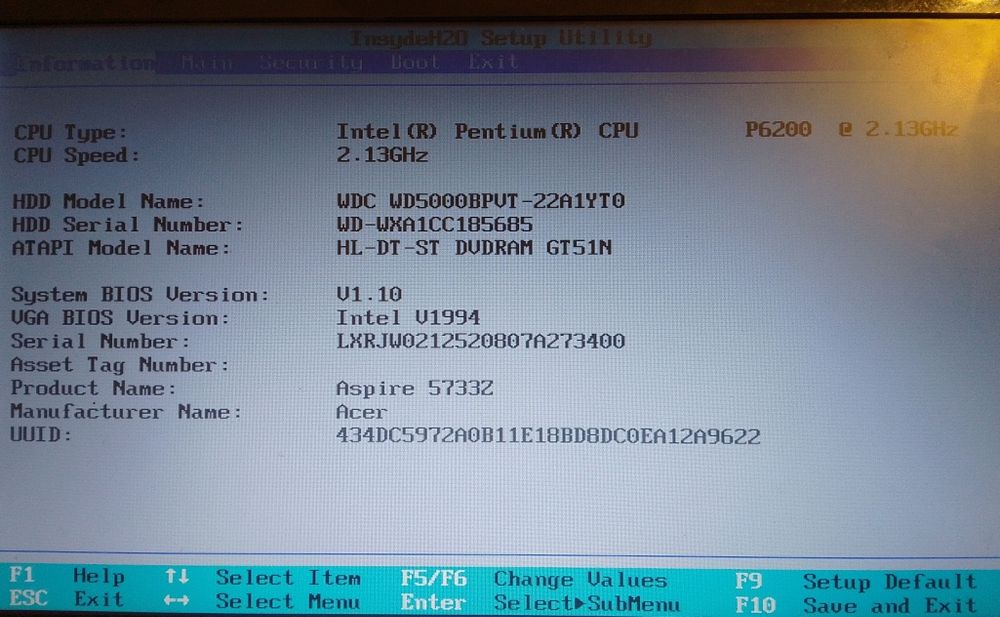 Laptop Acer Aspire 5733Z - sprawny