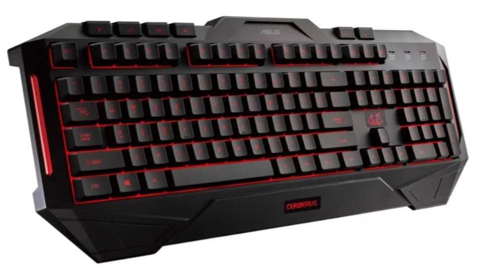 Klawiatura ASUS Cerberus dla graczy Gamingowa podświetlana 2 kolory