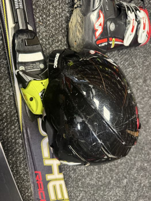 Zestaw Narty Junior Fischer 100cm + Buty Nordica 21.5cm + Kask Atomic