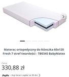 Materac ortopedyczny 60x120cm do łóżeczka dziecięcego