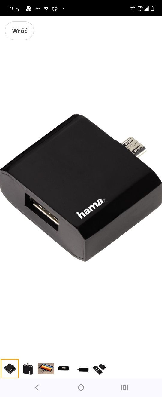 Hama Adapter USB Host do tabletu PC ze złączem microUSB, czarny