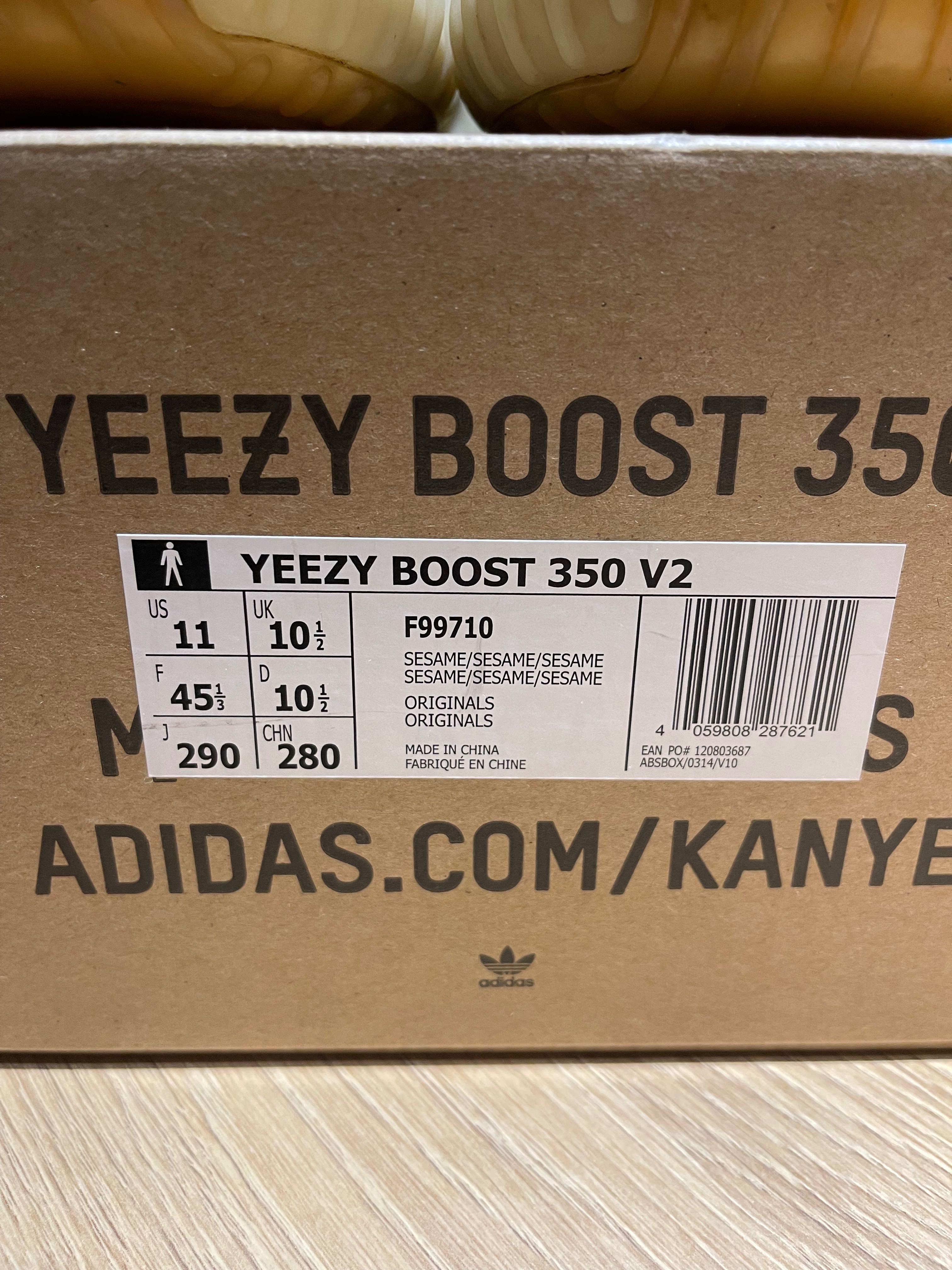 adidas Yeezy boost 350 v2 sesame 45 white bone cream