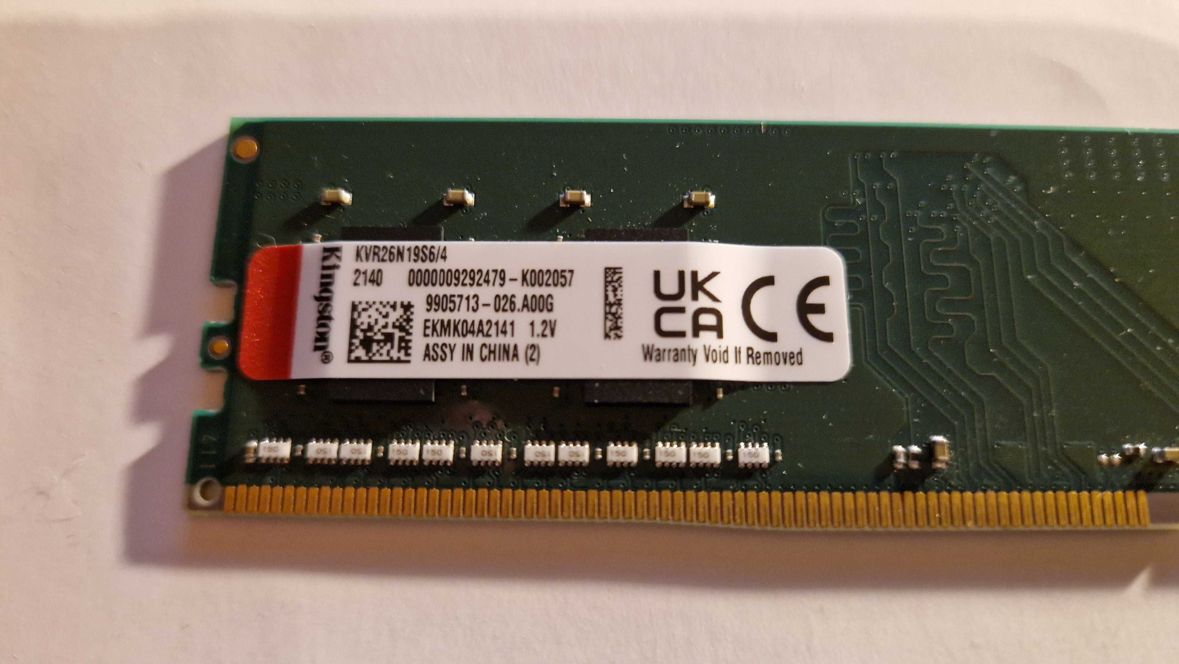 Memória Ram Kingston 4GB DDR4 2666MHz CL19