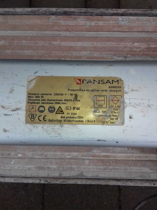 Maszyna do cięcia glazury