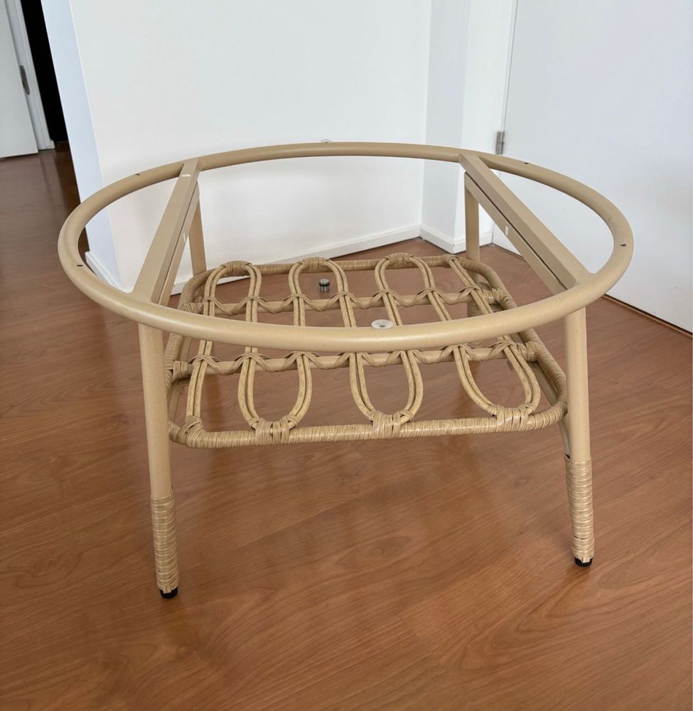 Mesa Exterior Varanda Jardim Ferro Bambu