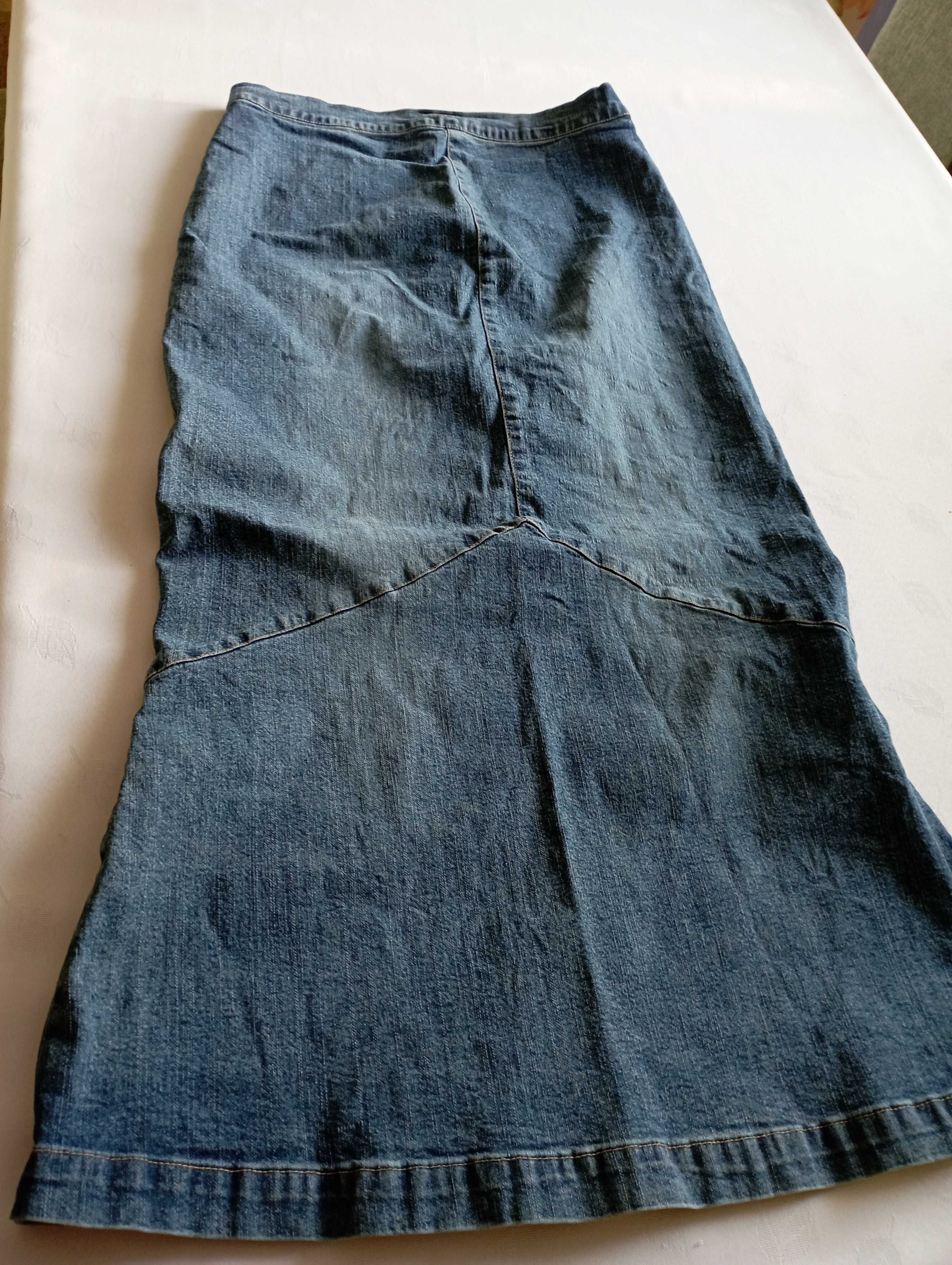 Ciążowa długa spódnica jeansowa 36 H&M