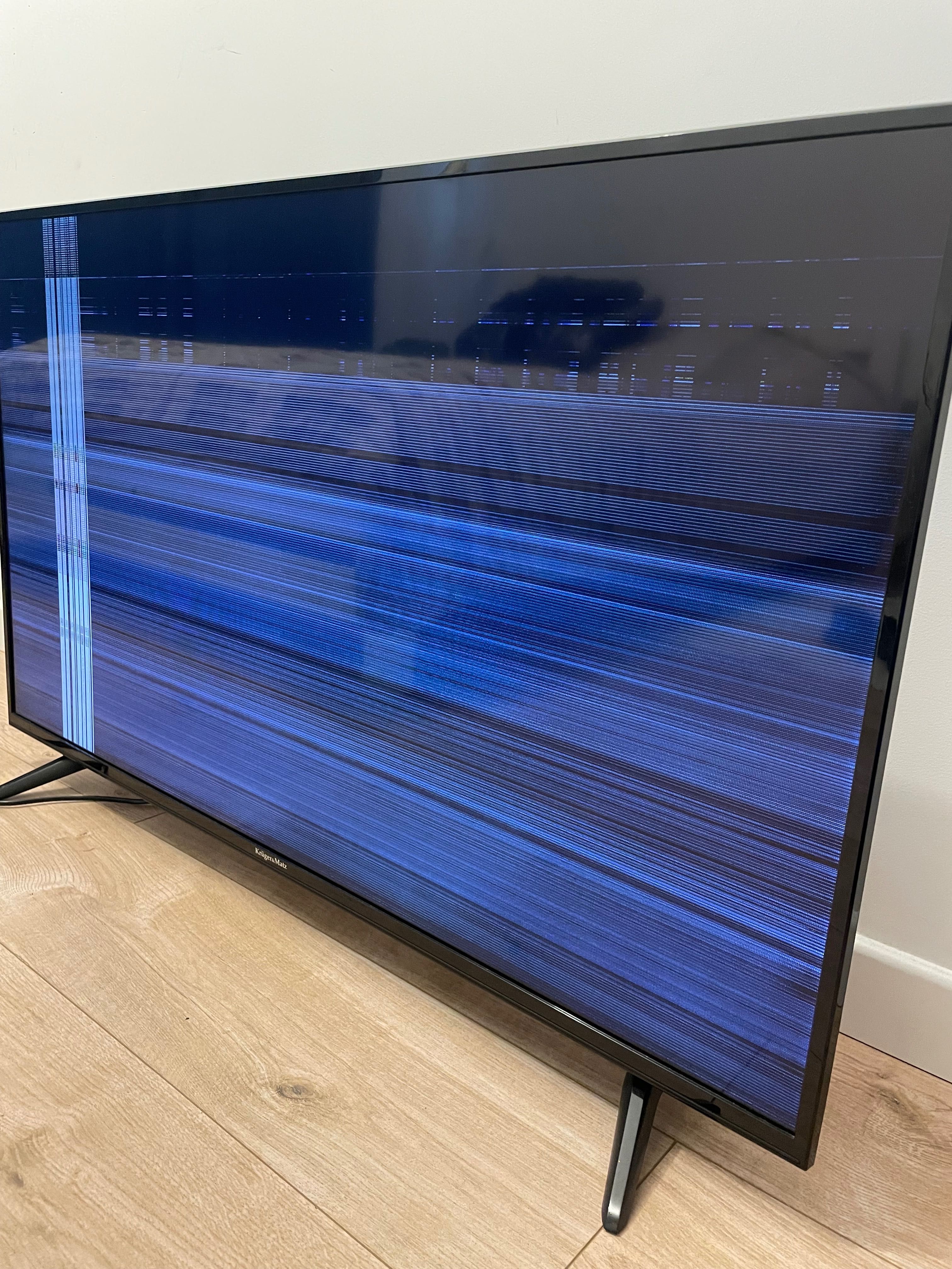 Telewizor Krüger&Matz KM0243FHD-S4 – uszkodzony ekran