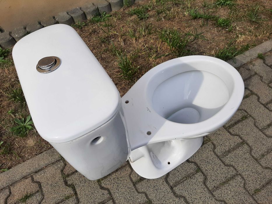 Zestaw WC toaleta kompakt muszla misa odpływ prosty poziomy spłuczka