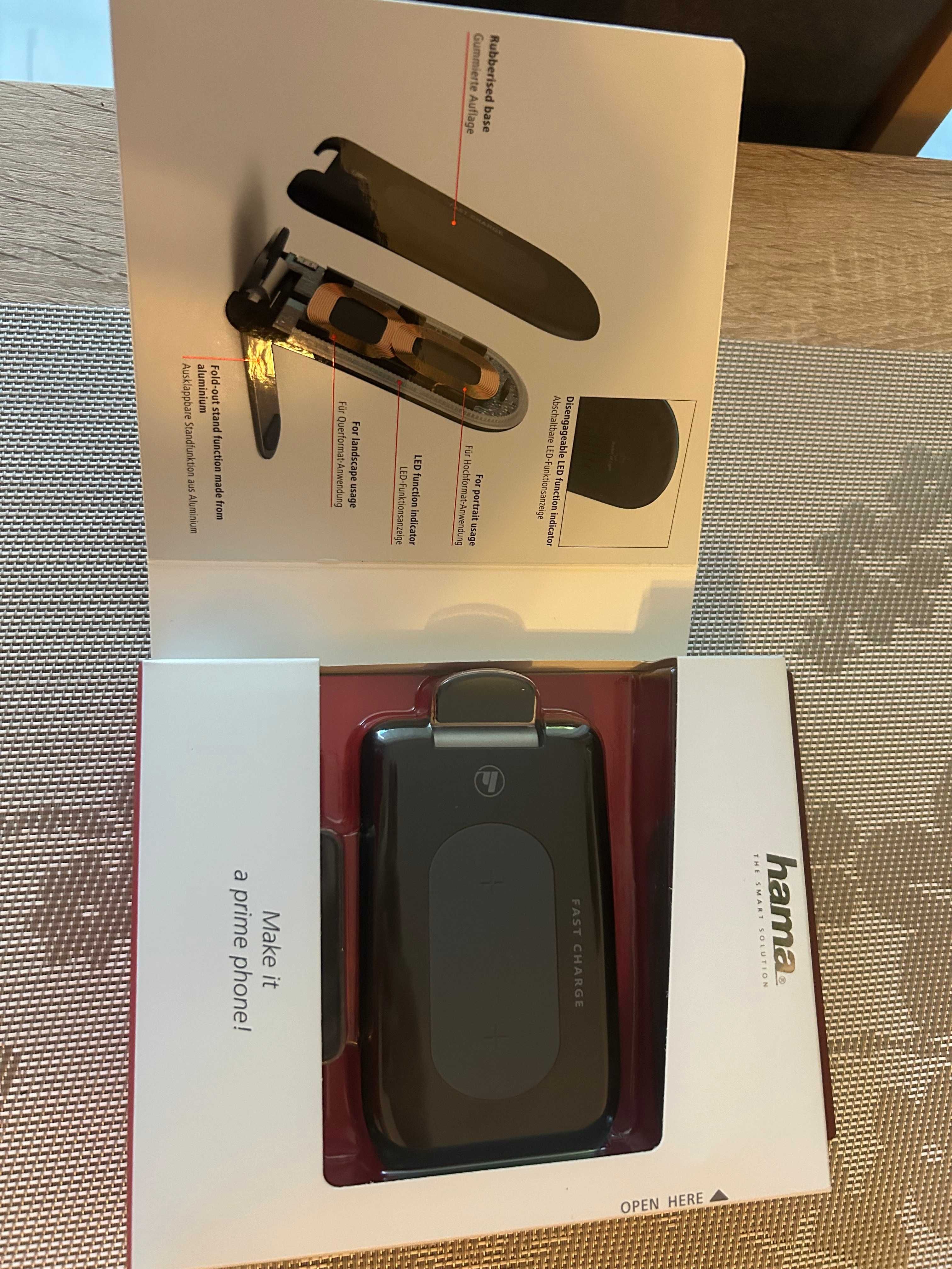 Hama - ładowarka indukcyjna 15W do telefonów – podstawka