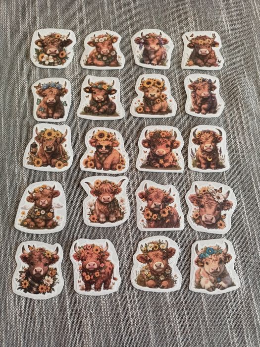 Naklejki krowy - cena za całość