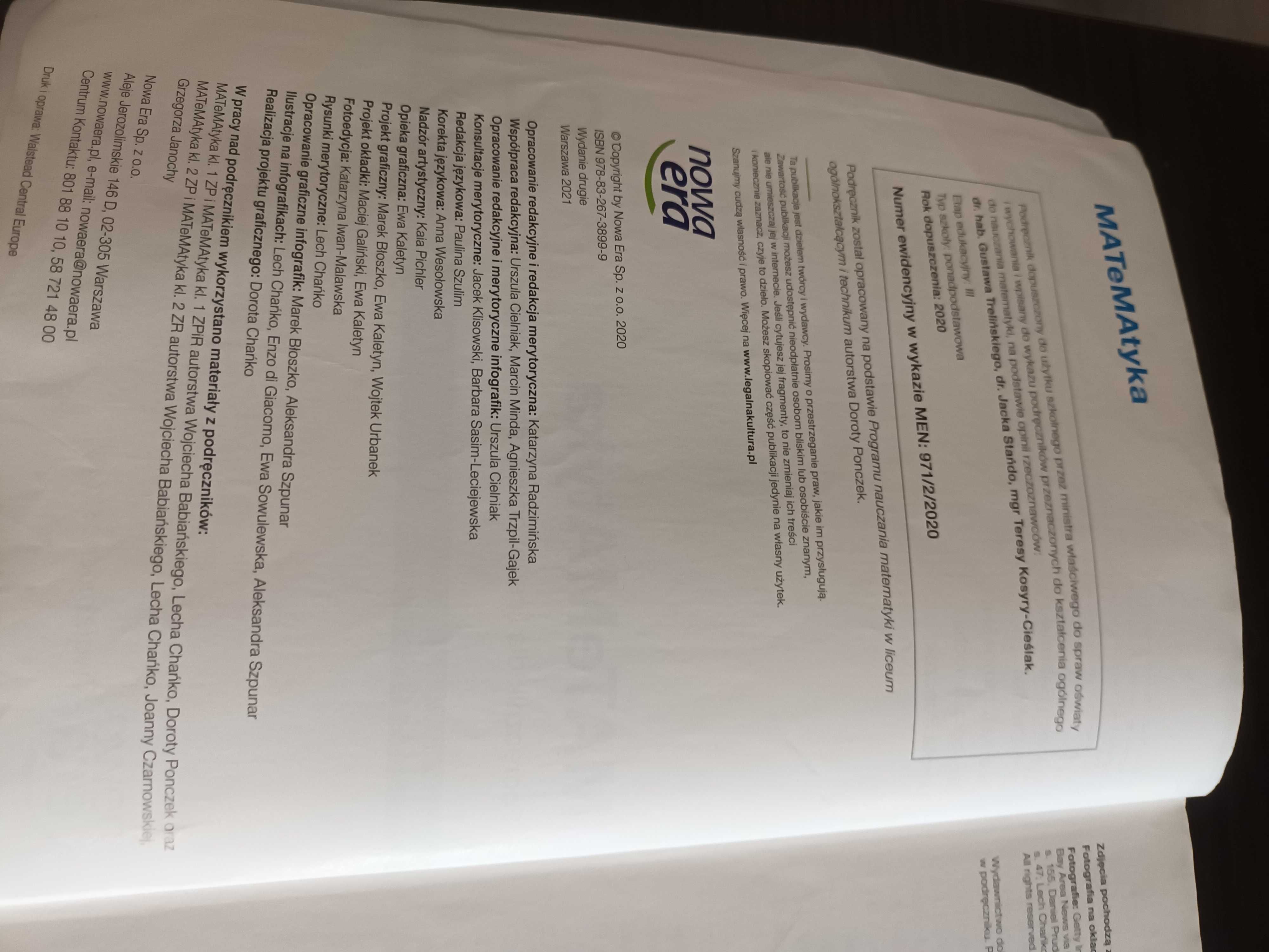Podręcznik Matematyka 2 dla liceum