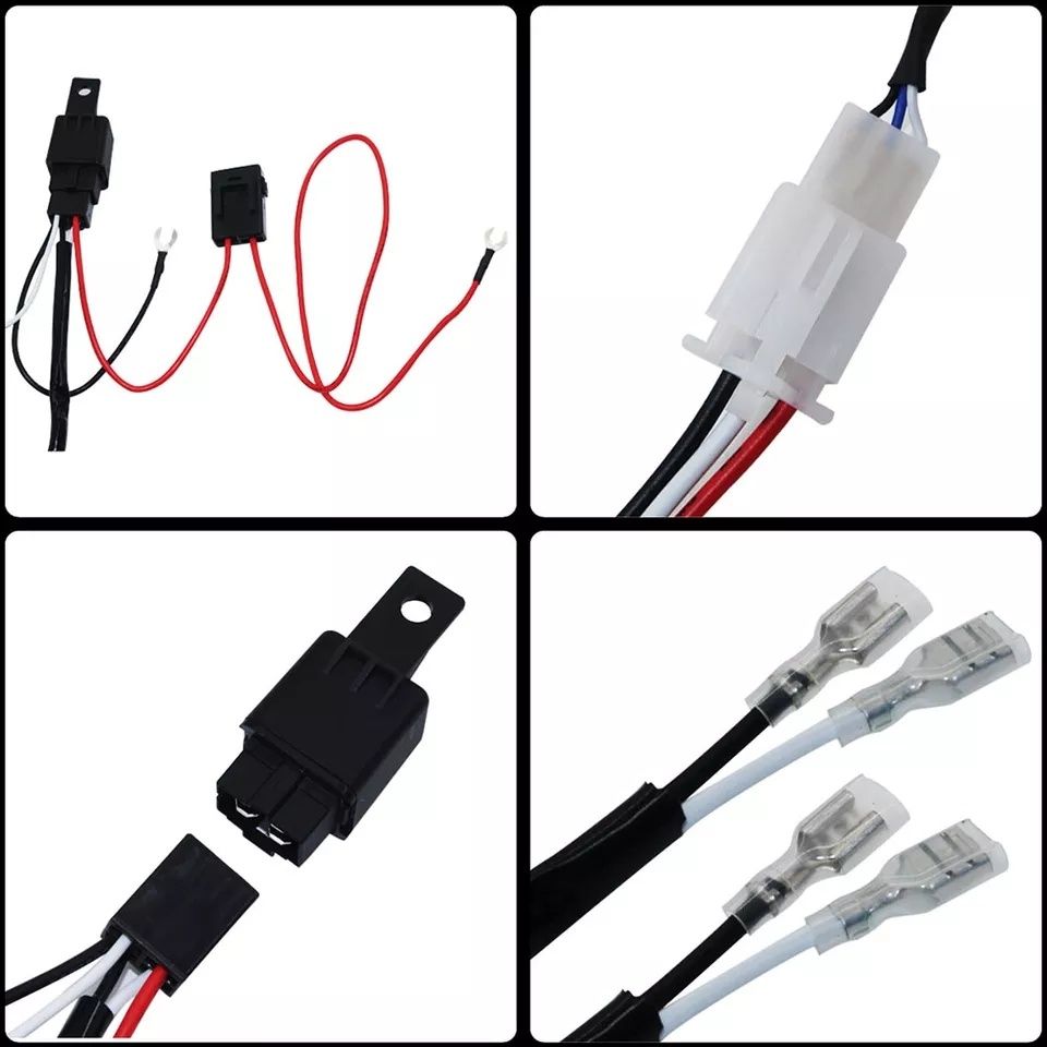 Kit de cabos (relé, fusível e botão) para Barras LED